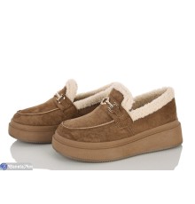 Туфлі жіночі на зиму (8 пар р.36-41) коричневий  "LAIFA"