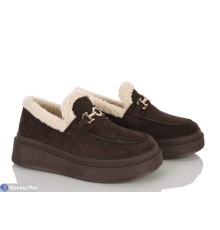 Туфлі жіночі на зиму (8 пар р.36-41) коричневий  "LAIFA"