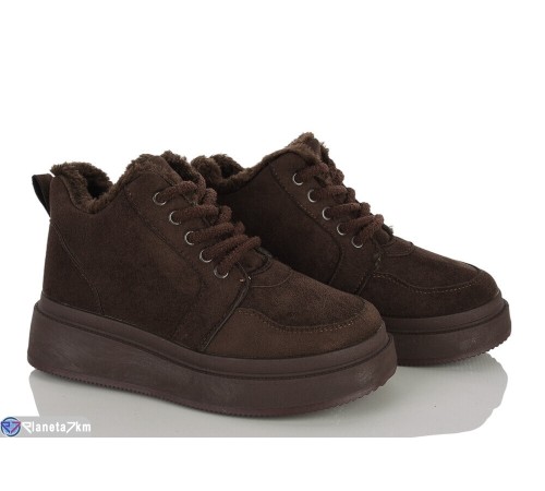 Черевики жіночі на зиму (8 пар р.36-41) коричневий  "LAIFA"