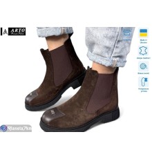 Черевики жіночі на зиму (8 пар р.36-41) коричневий  "ARTO"