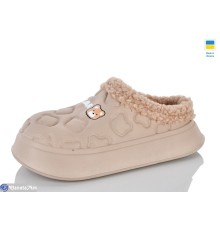 Жіночі сабо на зиму (8 пар р.36-41) бежевий  "INPIRE"