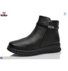 Черевики жіночі на зиму (8 пар р.37-41) чорний  "SUBA"