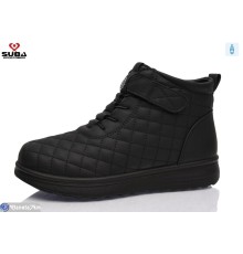 Черевики жіночі на зиму (8 пар р.37-42) чорний  "SUBA"