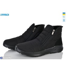 Черевики чоловічі на зиму (6 пар р.41-45) чорний  "LEOBAZA"