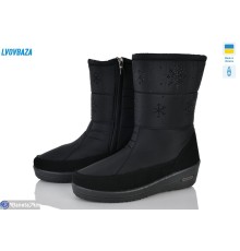 Чоботи жіночі на зиму (6 пар р.37-41) чорний  "LEOBAZA"