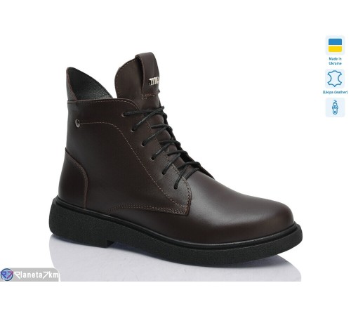 Черевики жіночі на зиму (6 пар р.37-41) коричневий  "LIKA"