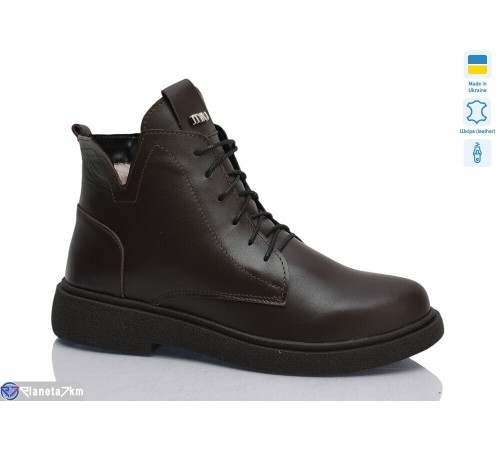 Черевики жіночі на зиму (6 пар р.37-41) коричневий  "LIKA"