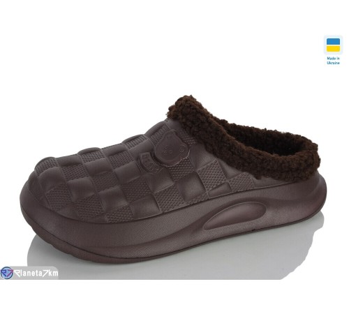 Жіночі сабо на зиму (8 пар р.36-41) коричневий  "Melinda"
