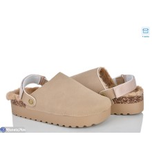 Жіночі сабо на зиму (8 пар р.36-41) бежевий  "HoRIK"