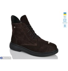 Черевики жіночі на зиму (6 пар р.37-41) коричневий  "LIKA"