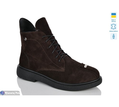Черевики жіночі на зиму (6 пар р.37-41) коричневий  "LIKA"