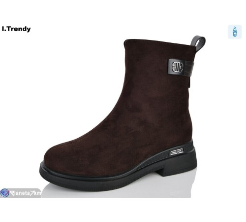 Черевики жіночі на зиму (6 пар р.36-41) коричневий  "Trendy"