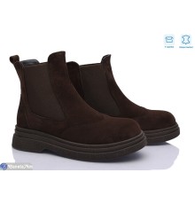 Черевики жіночі на зиму (6 пар р.37-40) коричневий  "Linda"