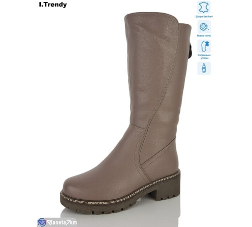 Чоботи жіночі на зиму (6 пар р.36-41) коричневий  "Trendy"