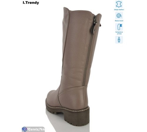 Чоботи жіночі на зиму (6 пар р.36-41) коричневий  "Trendy"