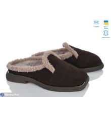 Жіночі сабо на зиму (6 пар р.36-41) коричневий  "GARRA"