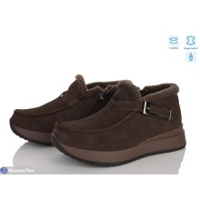 Черевики жіночі на зиму (8 пар р.36-41) коричневий  "Kenoa"