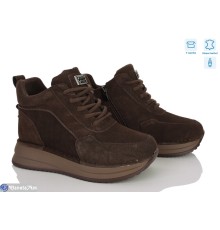 Черевики жіночі на зиму (8 пар р.36-41) коричневий  "Kenoa"