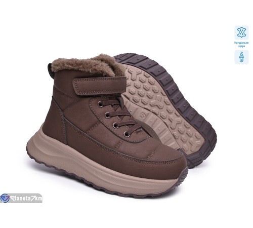 Черевики дитячі на зиму (8 пар р.32-37) коричневий  "TOMMY"