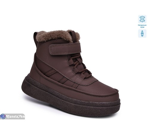 Черевики дитячі на зиму (8 пар р.32-37) коричневий  "TOMMY"