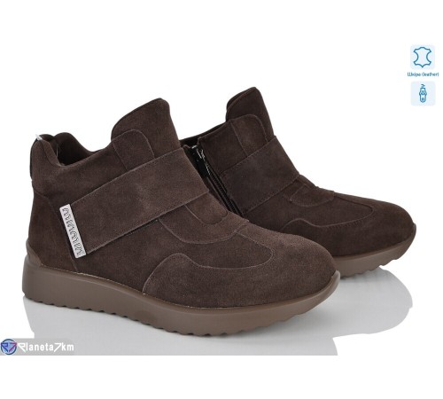 Черевики жіночі на зиму (8 пар р.36-41) коричневий  "Kenoa"