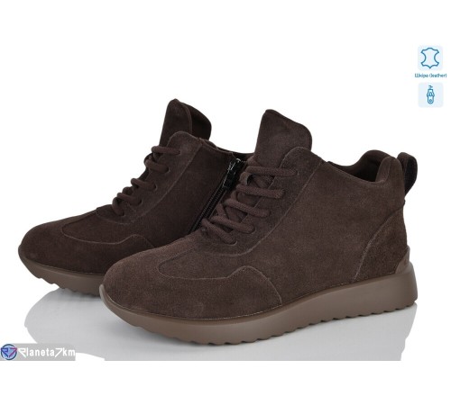 Черевики жіночі на зиму (8 пар р.36-41) коричневий  "Kenoa"