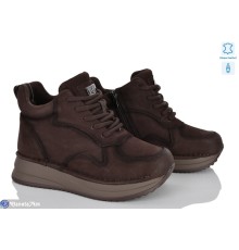 Черевики жіночі на зиму (8 пар р.36-41) коричневий  "Kenoa"