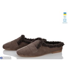 Жіночі сабо на зиму (6 пар р.36-41) коричневий  "GARRA"