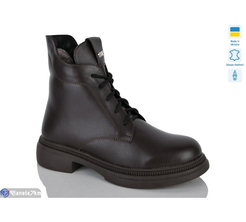 Черевики жіночі на зиму (6 пар р.37-41) коричневий  "LIKA"