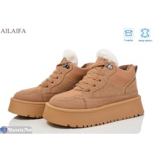 Кросівки жіночі на зиму (8 пар р.36-41) коричневий  "Latifa"