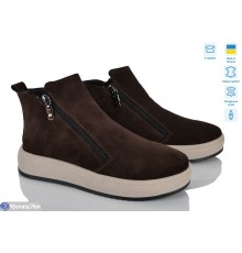 Черевики жіночі на зиму (8 пар р.36-41) коричневий  "ERIKA"