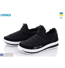 Черевики жіночі на зиму (8 пар р.36-41) чорний  "LEOBAZA"