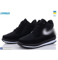 Черевики жіночі на зиму (8 пар р.36-41) чорний  "LEOBAZA"