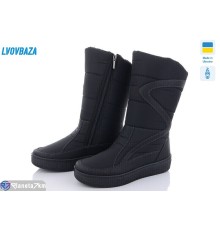 Чоботи жіночі на зиму (8 пар р.37-42) чорний  "LEOBAZA"