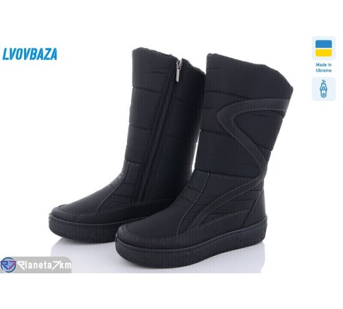 Чоботи жіночі на зиму (8 пар р.37-42) чорний  "LEOBAZA"