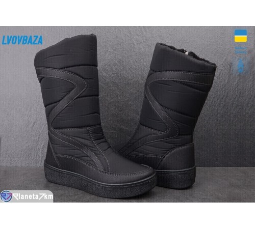 Чоботи жіночі на зиму (8 пар р.37-42) чорний  "LEOBAZA"