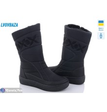 Чоботи жіночі на зиму (8 пар р.37-42) чорний  "LEOBAZA"