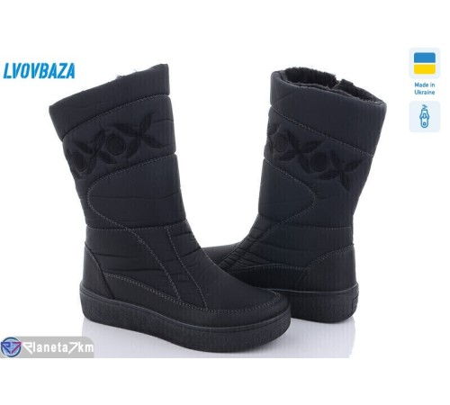 Чоботи жіночі на зиму (8 пар р.37-42) чорний  "LEOBAZA"