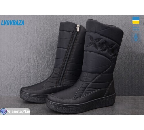 Чоботи жіночі на зиму (8 пар р.37-42) чорний  "LEOBAZA"