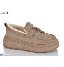 Туфлі жіночі на зиму (10 пар р.36-41) коричневий  "Aba"