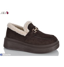 Туфлі жіночі на зиму (10 пар р.36-41) коричневий  "Aba"