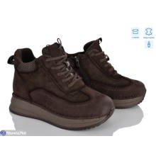 Черевики жіночі на зиму (8 пар р.36-41) коричневий  "Kenoa"