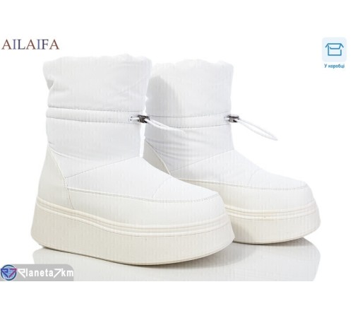 Дутики жіночі на зиму (6 пар р.36-41) білий  "Latifa"
