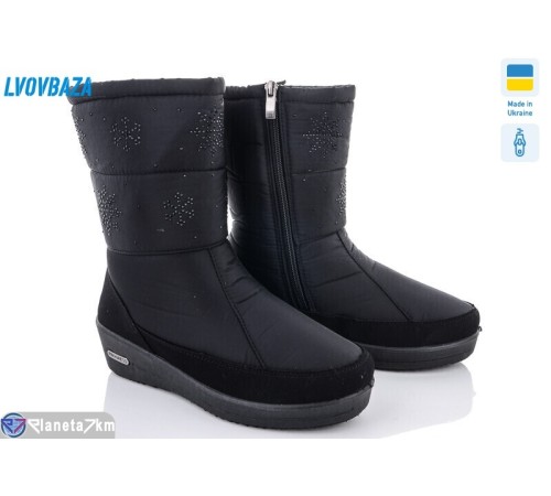 Дутики жіночі на зиму (6 пар р.37-41) чорний  "LEOBAZA"