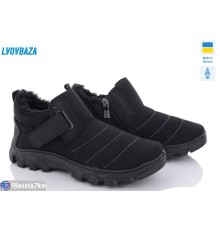 Черевики чоловічі на зиму (6 пар р.41-45) чорний  "LEOBAZA"