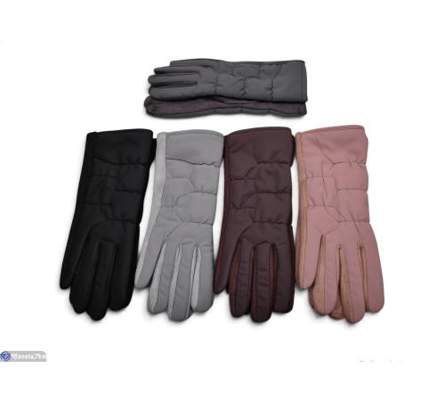 Рукавички жіночі на зиму (12 шт. р.сетка 6,5-8,5) мікс  "CAROLLA"
