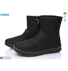 Дутики жіночі на зиму (6 пар р.37-42) чорний  "LEOBAZA"