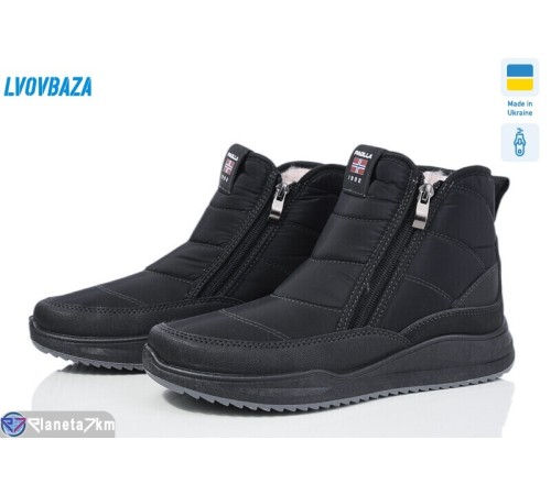 Черевики жіночі на зиму (8 пар р.37-42) чорний  "LEOBAZA"