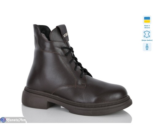 Черевики жіночі на зиму (6 пар р.37-41) коричневий  "LIKA"