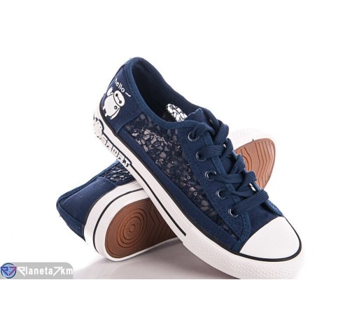 Кеди жіночі на весну/осінь (8 пар р.35-40) синій "Bella Shoes" Кеди жіночі на весну/осінь (8 пар р.35-40) синій "Bella Shoes"